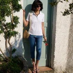 Soft Denim Relaxte Capri-Jeans