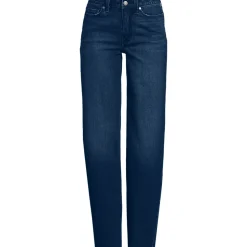 Soft Denim Relaxte Straight Fit Jeans Mid Waist für Damen