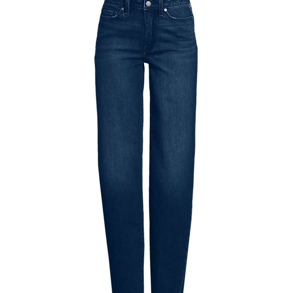 Soft Denim Relaxte Straight Fit Jeans Mid Waist für Damen