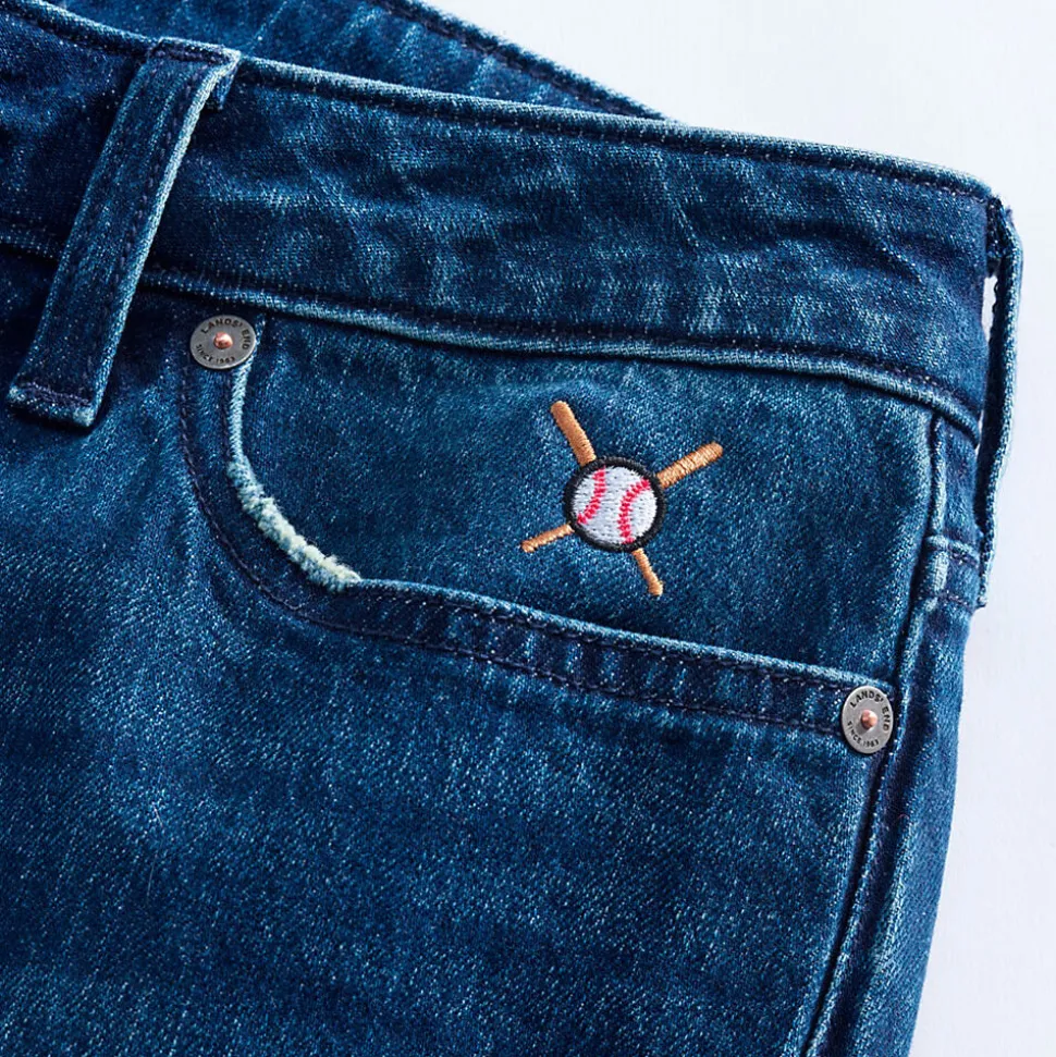 Soft Denim Relaxte Straight Fit Jeans Mid Waist für Damen