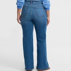 Soft Denim Schlagjeans High Waist
