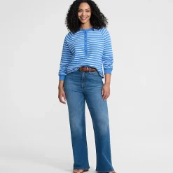 Soft Denim Schlagjeans High Waist