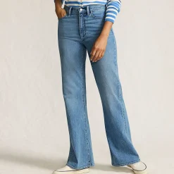 Soft Denim Schlagjeans High Waist
