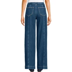 Soft Denim Utility-Jeans mit weitem Bein für Damen