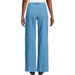 Soft Denim Utility-Jeans mit weitem Bein für Damen