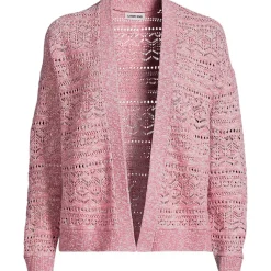 Soft Ease Ajour-Cardigan aus Leinenmix für Damen