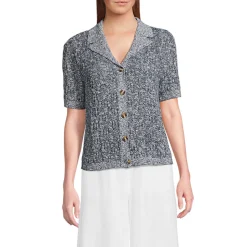 Soft Ease Ajour-Cardigan mit Leinen