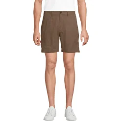 Soft Ease Classic Fit Leinenmix-Shorts für Herren, 18 cm