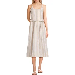 Soft Ease Midikleid mit Biesen aus Leinenmix für Damen