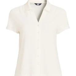 Soft Ease Polobluse aus Leinenmix für Damen