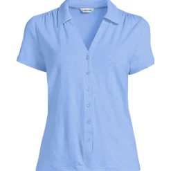 Soft Ease Polobluse aus Leinenmix für Damen