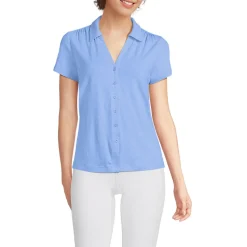 Soft Ease Polobluse aus Leinenmix für Damen