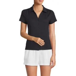 Soft Ease Polobluse aus Leinenmix für Damen