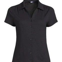 Soft Ease Polobluse aus Leinenmix für Damen