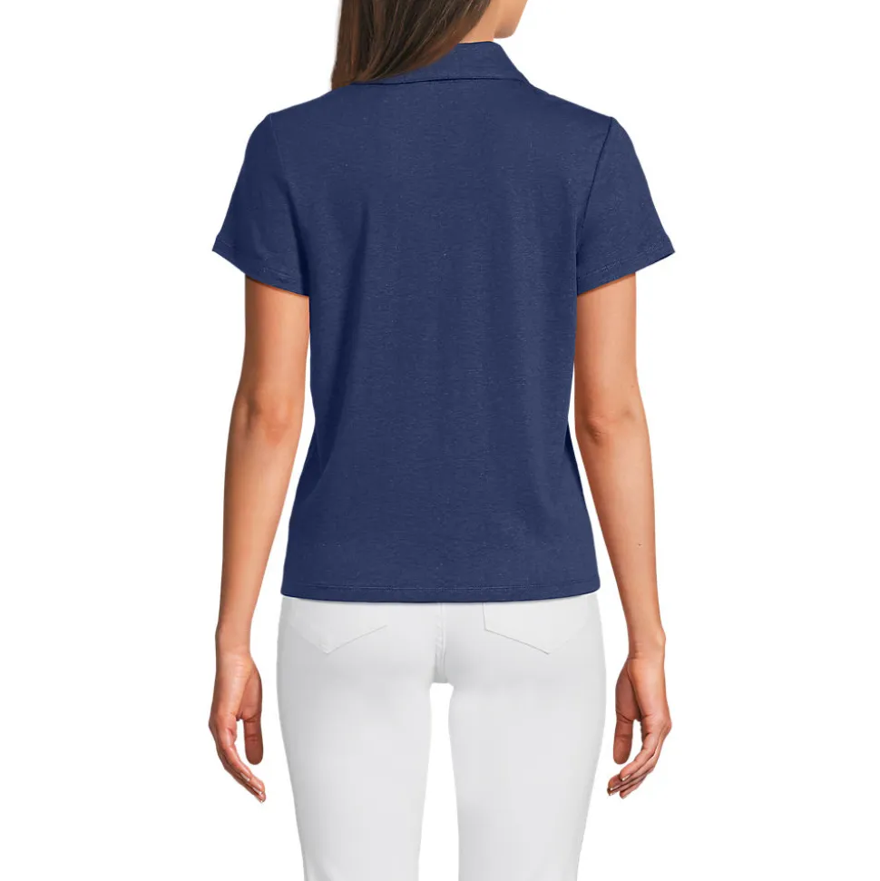 Soft Ease Polobluse aus Leinenmix für Damen