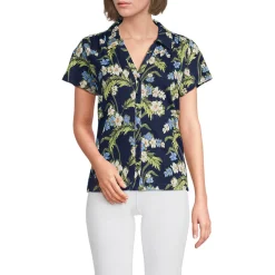 Soft Ease Polobluse aus Leinenmix für Damen