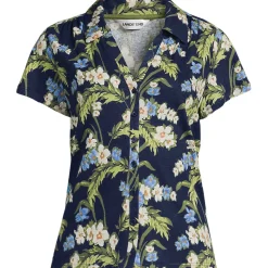 Soft Ease Polobluse aus Leinenmix für Damen