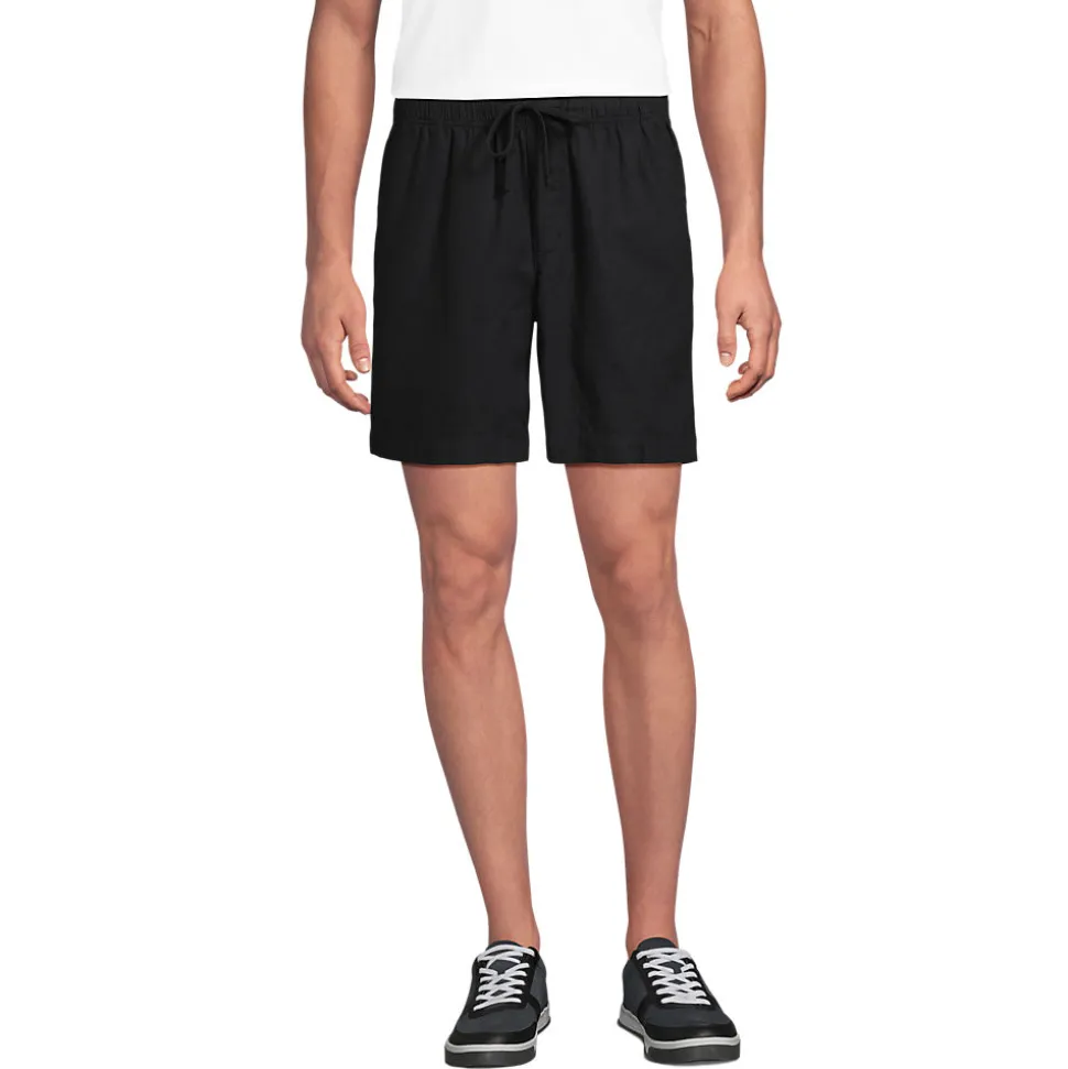 Soft Ease Shorts mit Dehnbund aus Leinenmix für Herren, 18 cm