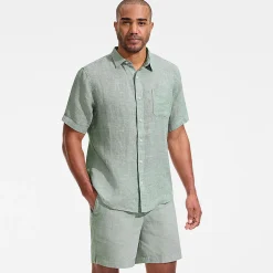 Soft Ease Shorts mit Dehnbund aus Leinenmix für Herren, 18 cm