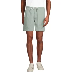 Soft Ease Shorts mit Dehnbund aus Leinenmix für Herren, 18 cm