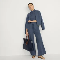 Softe Jerseyhose mit weitem Bein für Damen