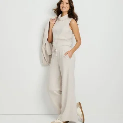 Softe Jerseyhose mit weitem Bein für Damen
