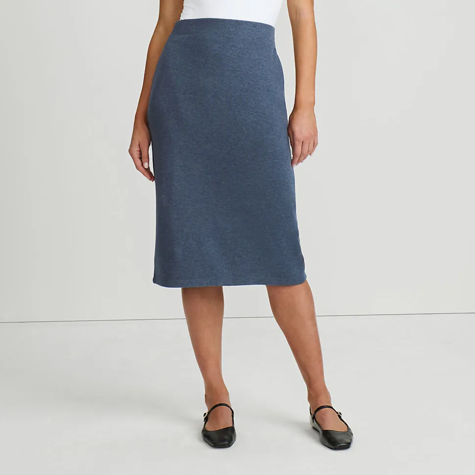 Softer Jersey-Midirock für Damen