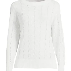 Soft Flow Rundhalspullover aus Leinenmix für Damen