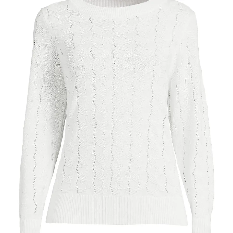 Soft Flow Rundhalspullover aus Leinenmix für Damen