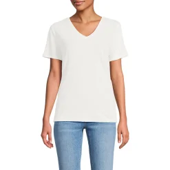 Soft Flow Shirt aus Leinenmix mit V-Ausschnitt für Damen