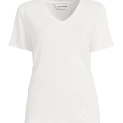 Soft Flow Shirt aus Leinenmix mit V-Ausschnitt für Damen