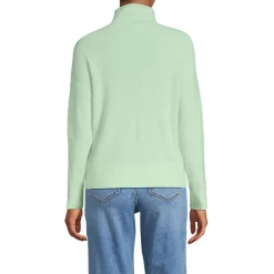 Soft Touch Stehkragenpullover mit Ärmelknöpfen für Damen