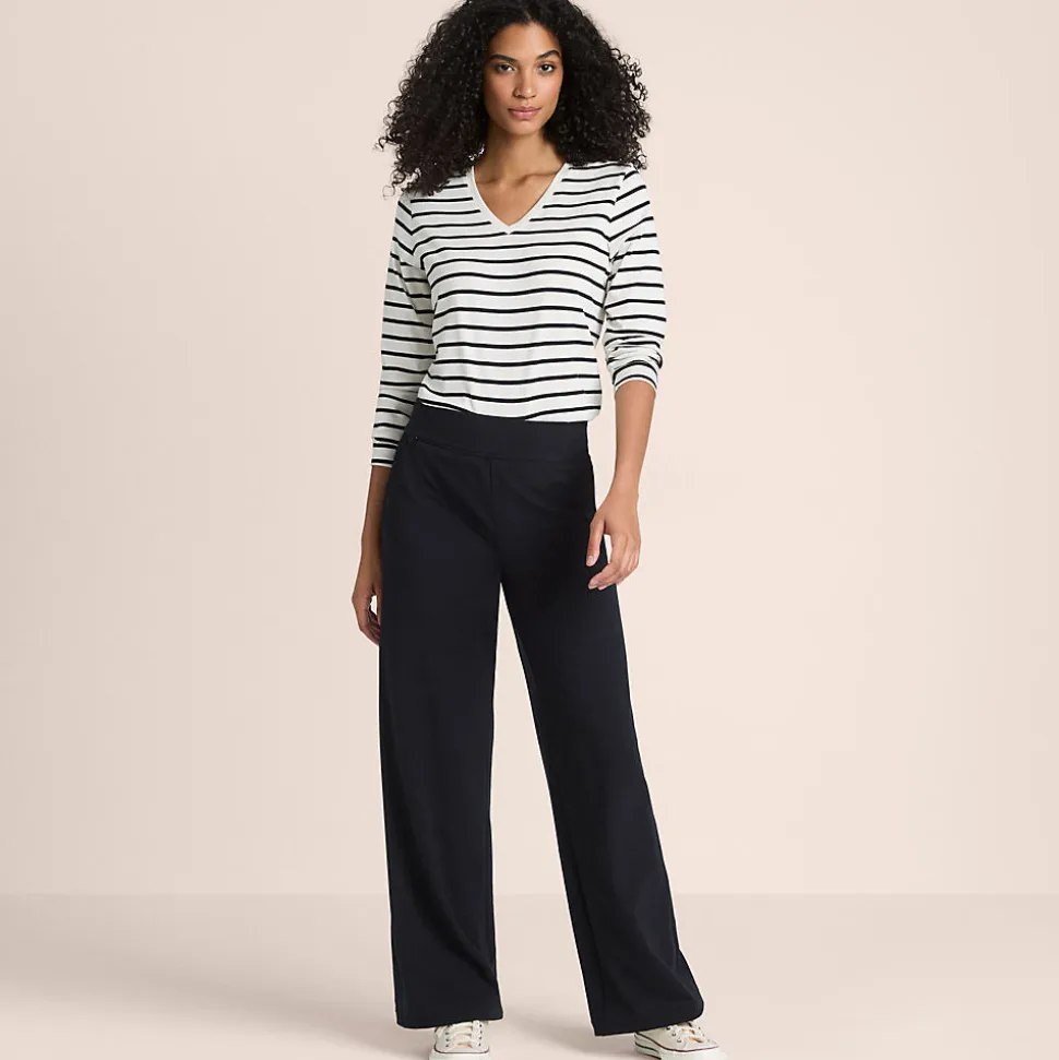 Starfish Jersey-Freizeithose mit weitem Bein für Damen