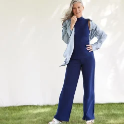 Starfish Jersey-Freizeithose mit weitem Bein für Damen