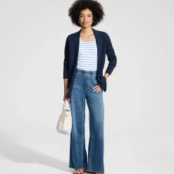 Starfish Knit-Jeans mit weitem Bein