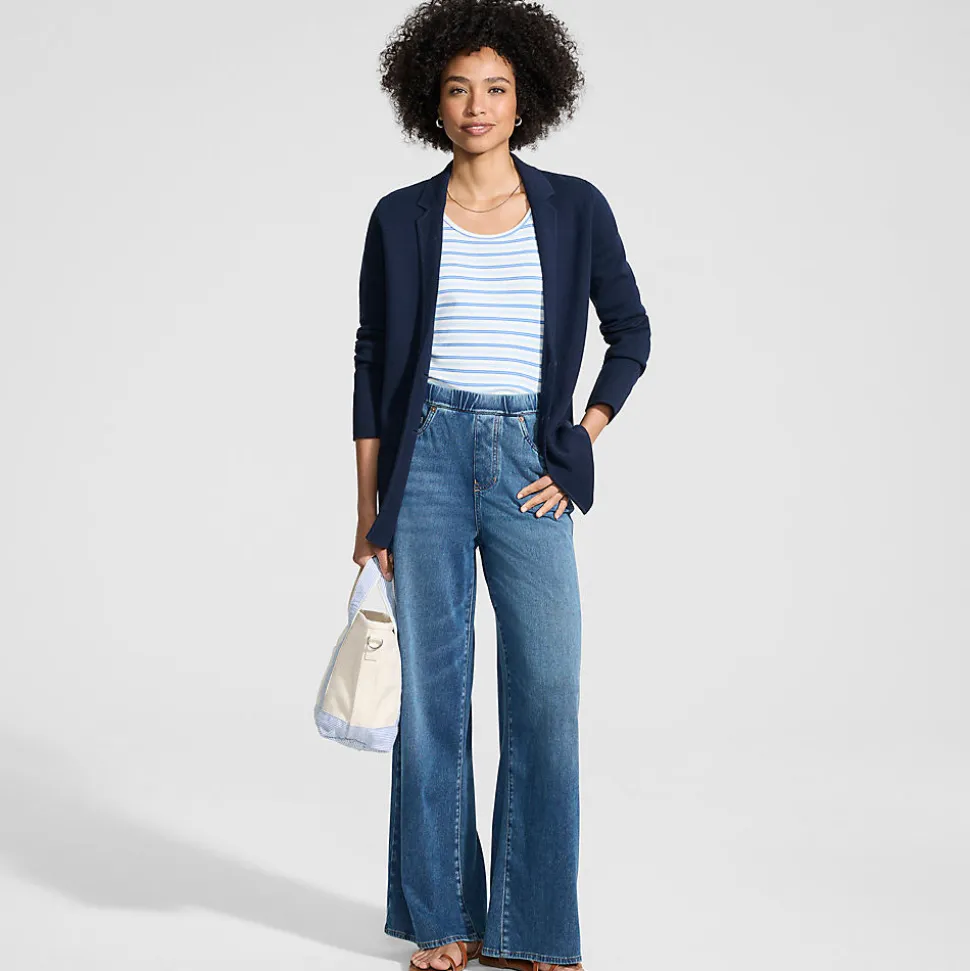 Starfish Knit-Jeans mit weitem Bein