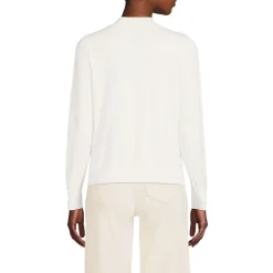 Stehkragenpullover mit Ärmelknöpfen für Damen