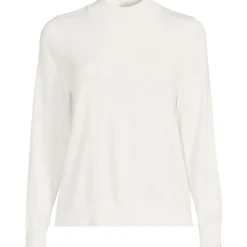 Stehkragenpullover mit Ärmelknöpfen für Damen
