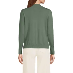 Stehkragenpullover mit Ärmelknöpfen für Damen