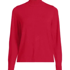 Stehkragenpullover mit Ärmelknöpfen für Damen