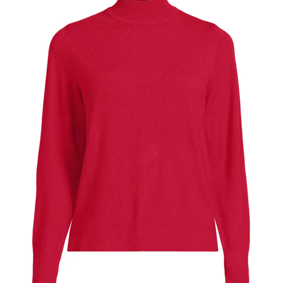 Stehkragenpullover mit Ärmelknöpfen für Damen