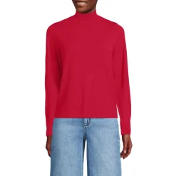 Stehkragenpullover mit Ärmelknöpfen für Damen