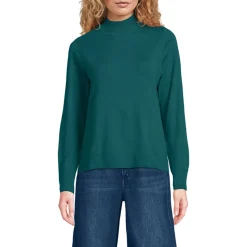 Stehkragenpullover mit Ärmelknöpfen für Damen