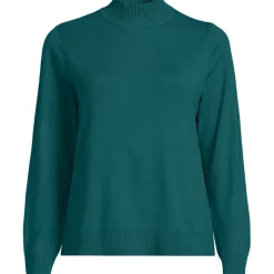 Stehkragenpullover mit Ärmelknöpfen für Damen
