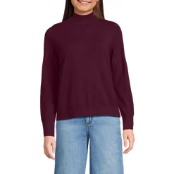 Stehkragenpullover mit Ärmelknöpfen für Damen