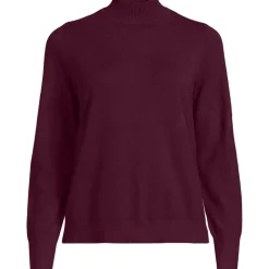 Stehkragenpullover mit Ärmelknöpfen für Damen
