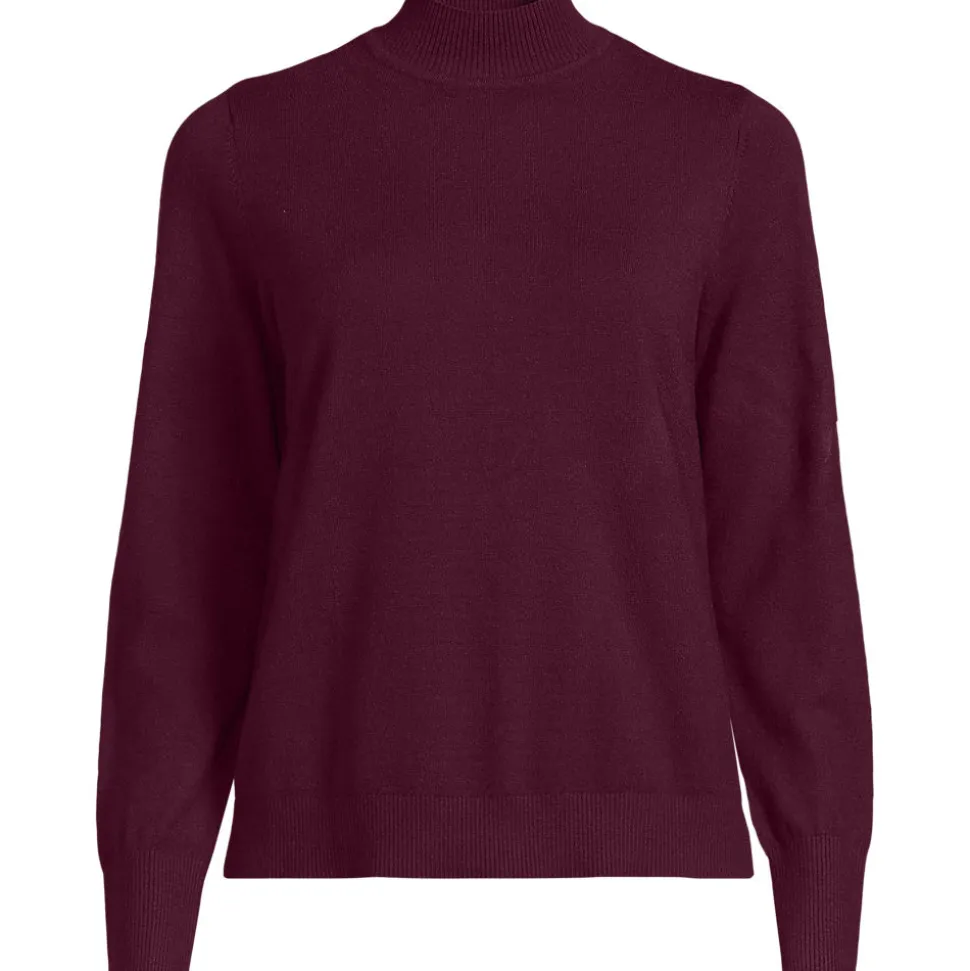 Stehkragenpullover mit Ärmelknöpfen für Damen