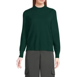 Stehkragenpullover mit Ärmelknöpfen für Damen