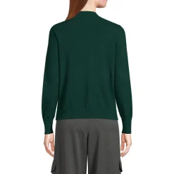 Stehkragenpullover mit Ärmelknöpfen für Damen