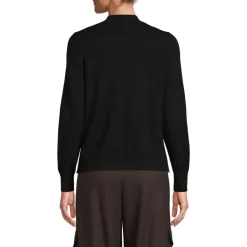 Stehkragenpullover mit Ärmelknöpfen für Damen